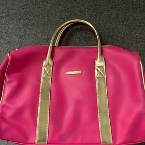 Gold-Accent Hot Pink Tote Bag By Juicy Couture
